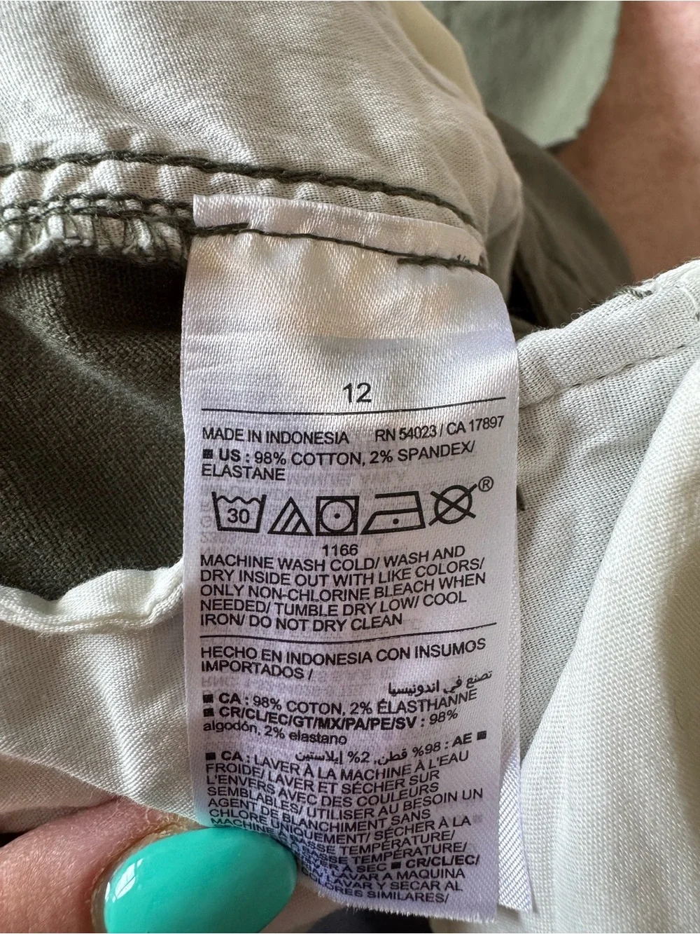 NWT Old Navy Girls Olive Green Baggy Leg Pants Size 12